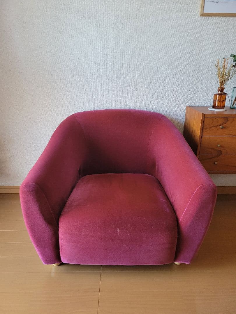年末のプロモーションArne Ballon 1Pソファー モケット パープルピンク