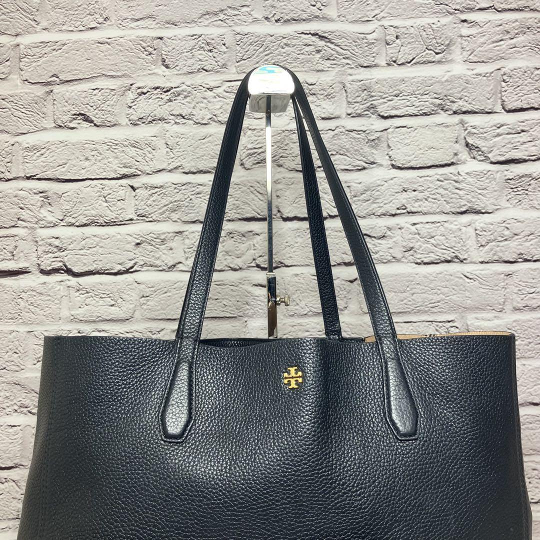 美品】トリーバーチ TORY BURCH トートバッグ レザー ブラック