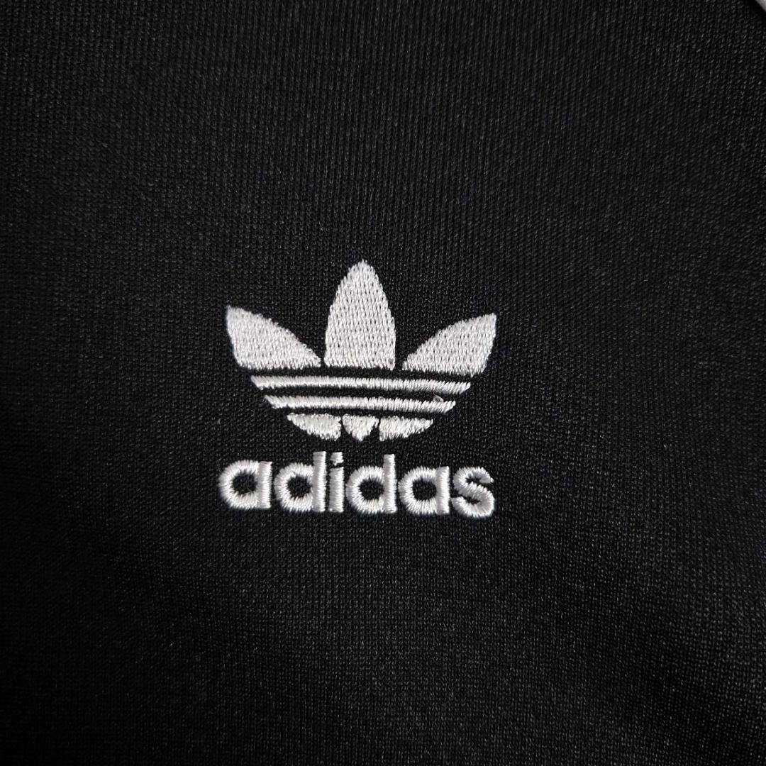 アディダス★ベロア　トラックジャケット★ブラック★トレフォイルロゴ×ハート　XL adidas Originals - 新品☆黒☆M☆オーバーサイズファイヤー