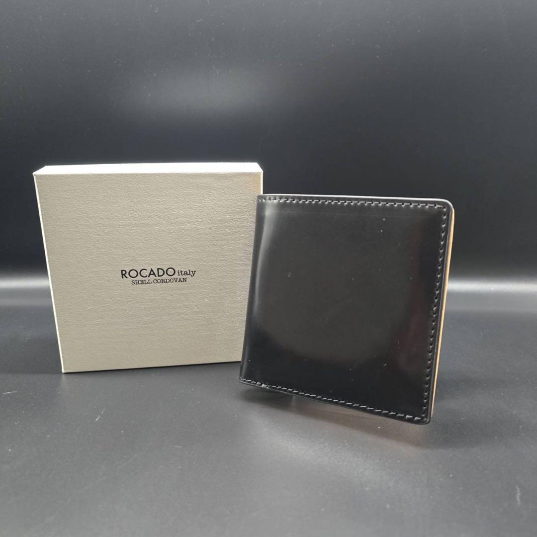 未使用】ROCADO社 シェルコードバン 二つ折り 財布 小銭入れあり