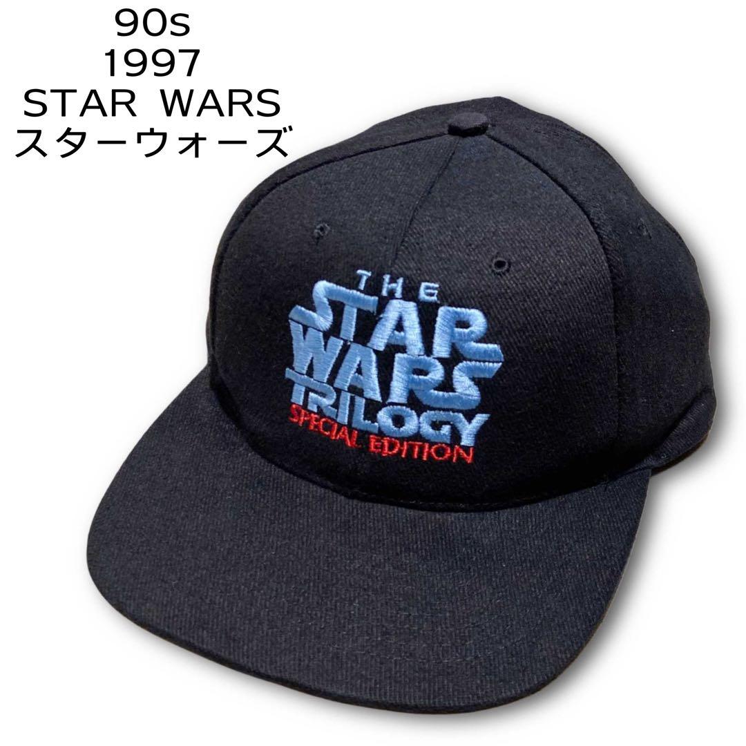 90s 1997 STAR WARS スターウォーズ ロゴ刺繍 キャップ CAP