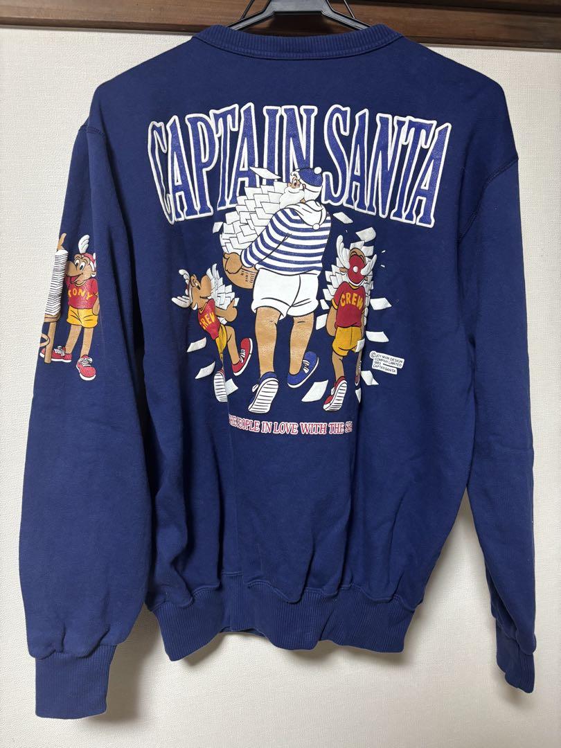 【新品未使用】キャプテンサンタ トレーナー 長袖 ネイビー 白 キャプテン・サンタ スウェット ネイビー - トップス