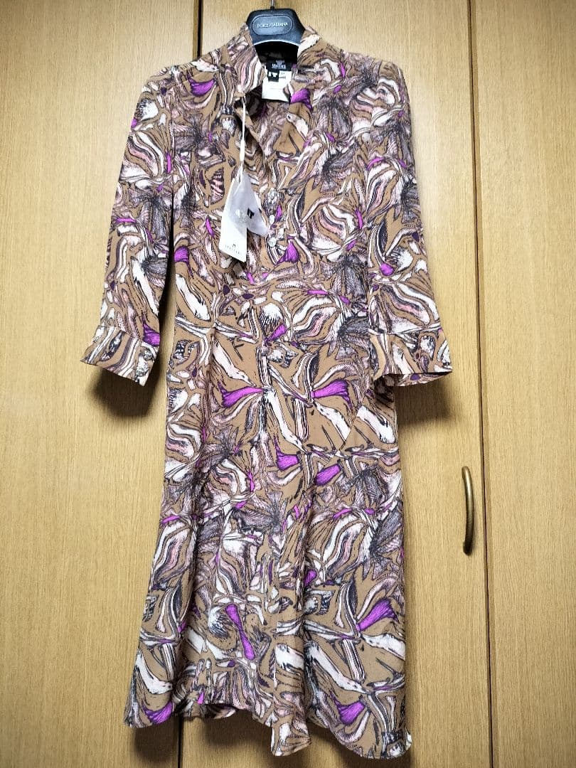 VERSACE JEANS COUTUREシルク ワンピース 24 38M Versace Jeans Couture