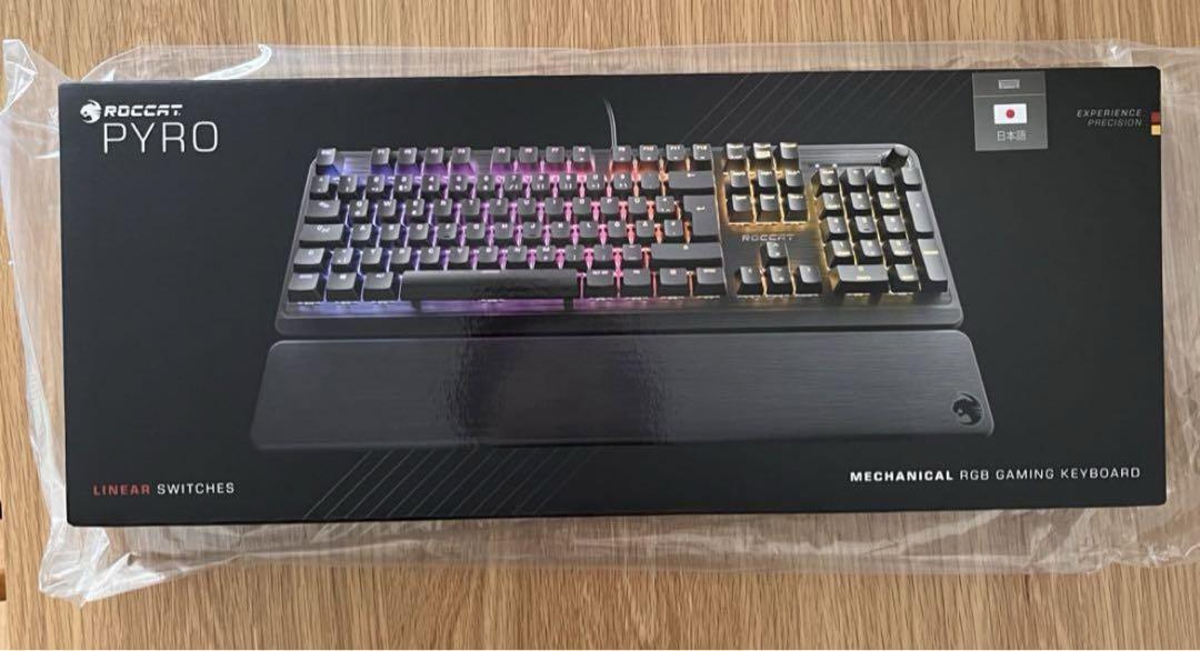 人気 ! ROCCAT USB Pyro RGB ゲーミングキーボード(赤軸)
