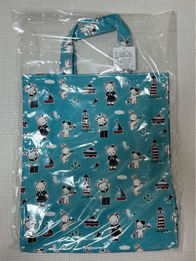 【新品・未使用】ファミリアトートバッグ　マリン柄