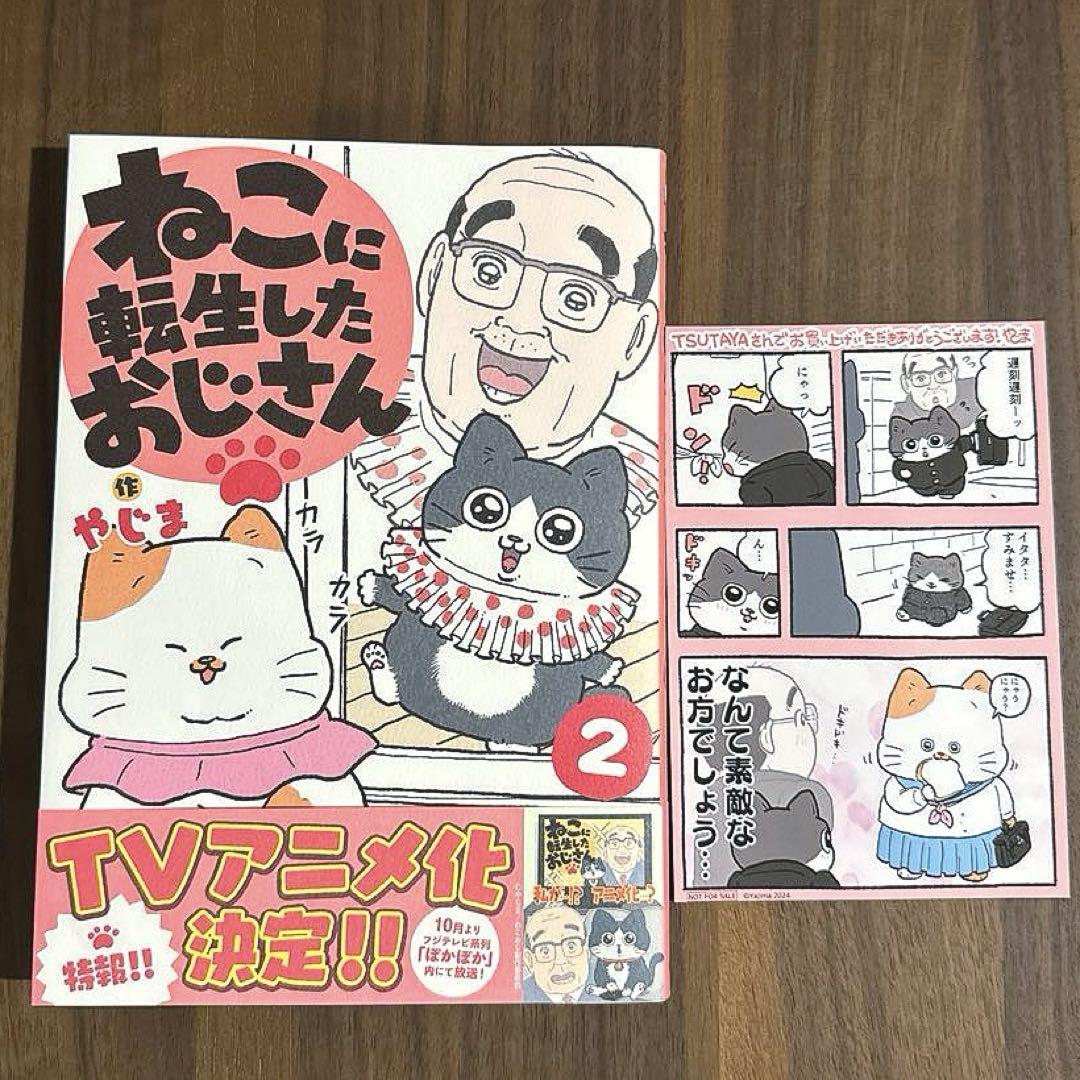 ねこに転生したおじさん 2巻 初版 特典 イラストカード - メルカリ
