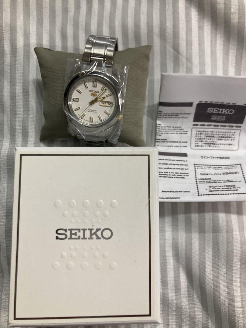 SEIKO 自動巻き 時計 ホワイト