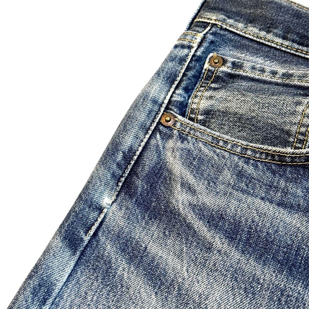 LeVI'sリーバイス 501 ダメージデニムフィリピン製 ひげ デニム