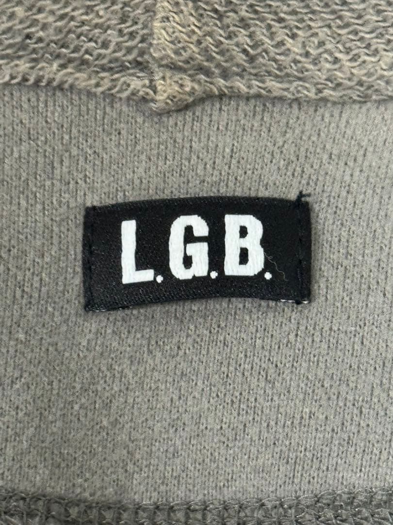 L.G.B. フーデッドレザーパーカー / レザー切り替えパーカー