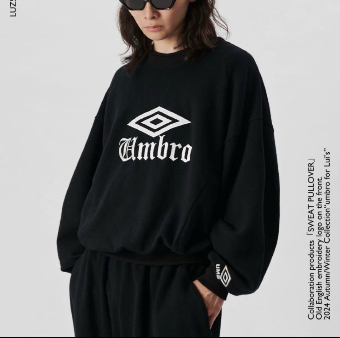 【UMBRO/アンブロ×Lui’s】スウェットプルオーバー 黒 Lサイズ