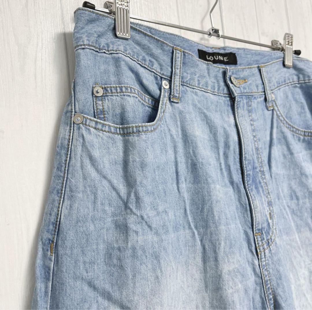 【ルーニィ】 テーパードパンツ 麻混 ハイライズ 薄手 柔らか 褪色カラー ルーニィ】 テーパードパンツ 麻混 ハイライズ 薄手 柔らか 褪色