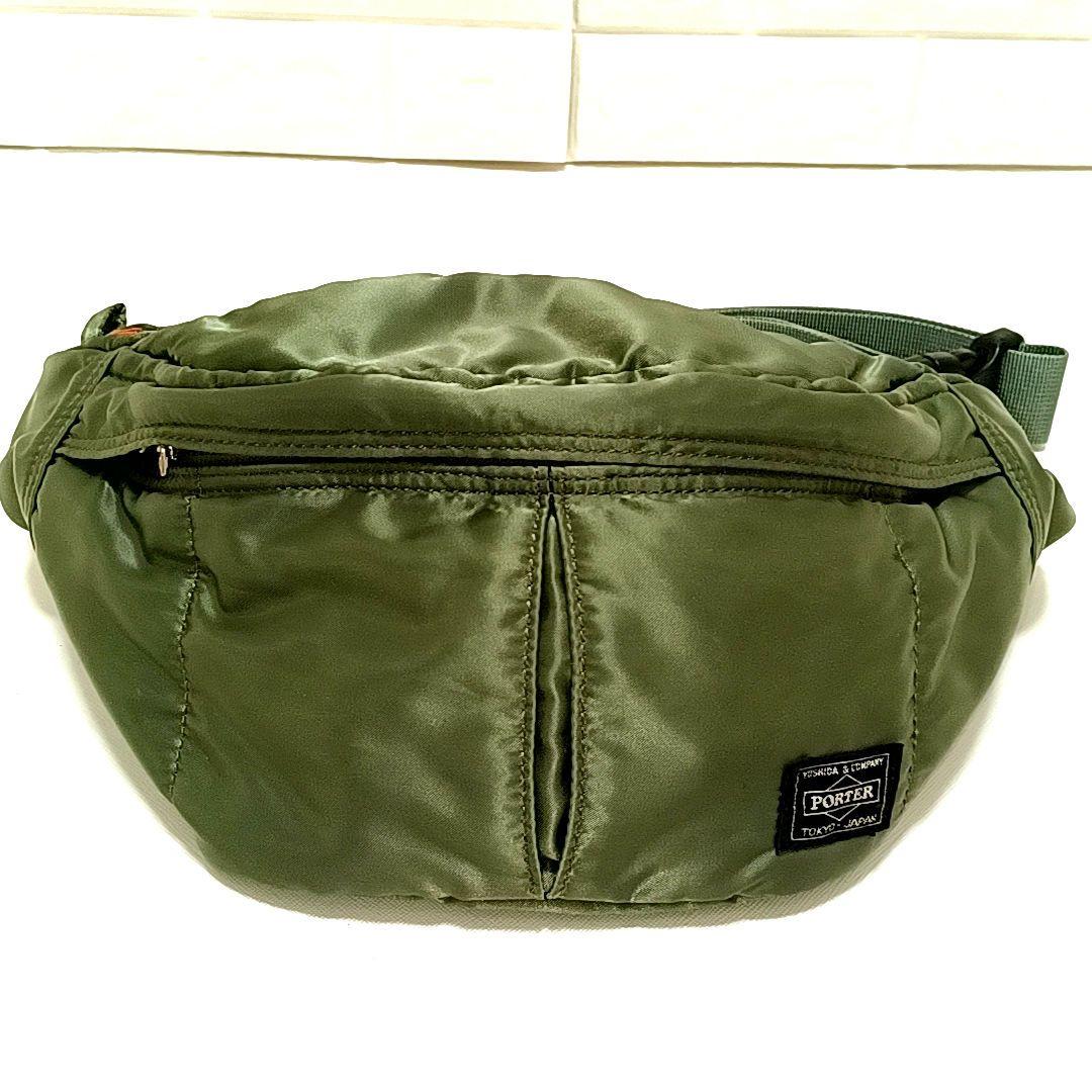 【極美品★希少色】PORTER　ポーター　タンカー　ボディバッグ　セージグリーン