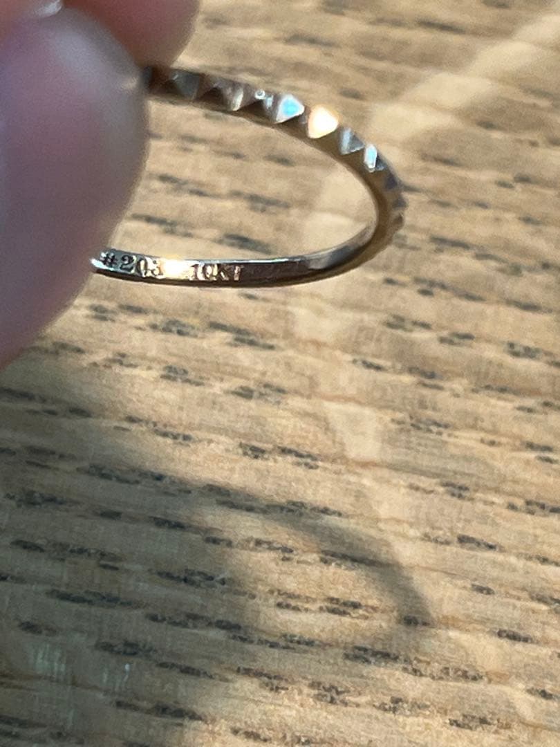 スターとギザギザデザインの2連リングセット