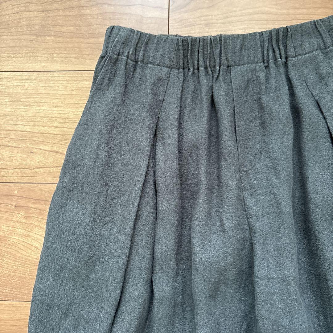 美品 evameva梨地織リネンタックパンツ evam eva 梨地織 リネン タックパンツ パンツ