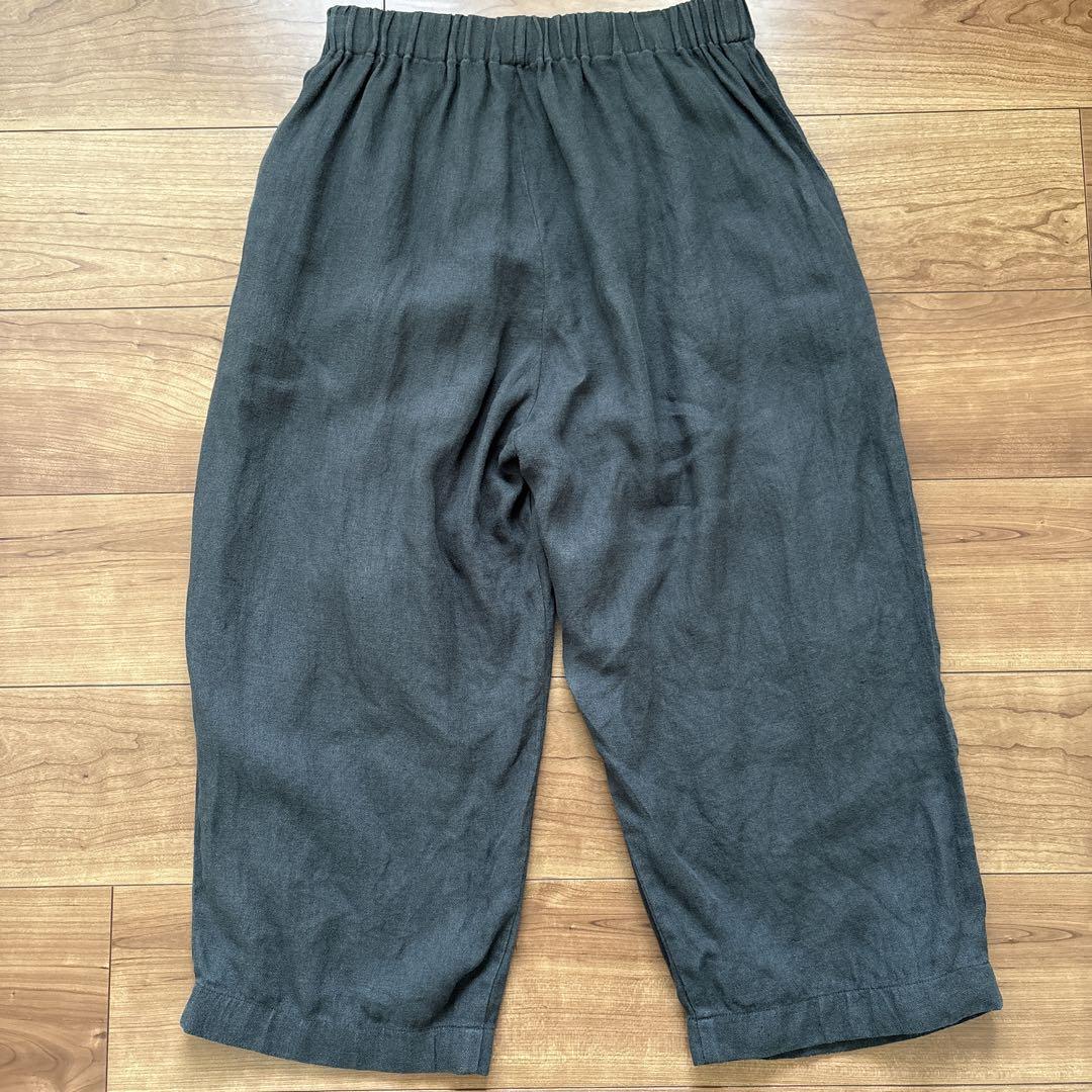 美品 evameva梨地織リネンタックパンツ evam eva 梨地織 リネン タックパンツ パンツ