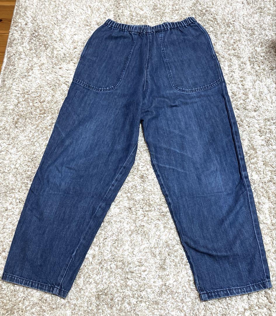 DANTON ダークブルー ウエストゴム デニムパンツ　デニム　イージーパンツ