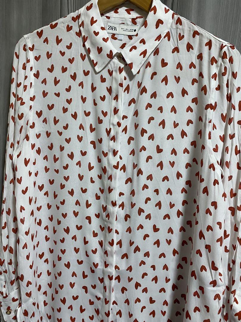 ZARA ベリーキュートなハート柄シャツ