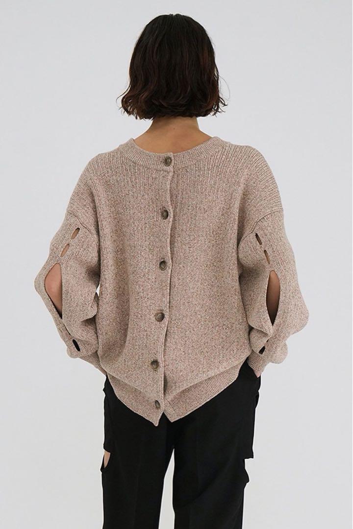 クラネWFACE COLOR MIX HOLE SLEEVE CARDIGAN クラネWFACE COLOR MIX HOLE SLEEVE CARDIGAN
