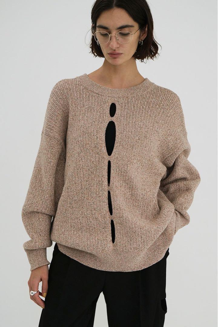 クラネWFACE COLOR MIX HOLE SLEEVE CARDIGAN クラネWFACE COLOR MIX HOLE SLEEVE CARDIGAN