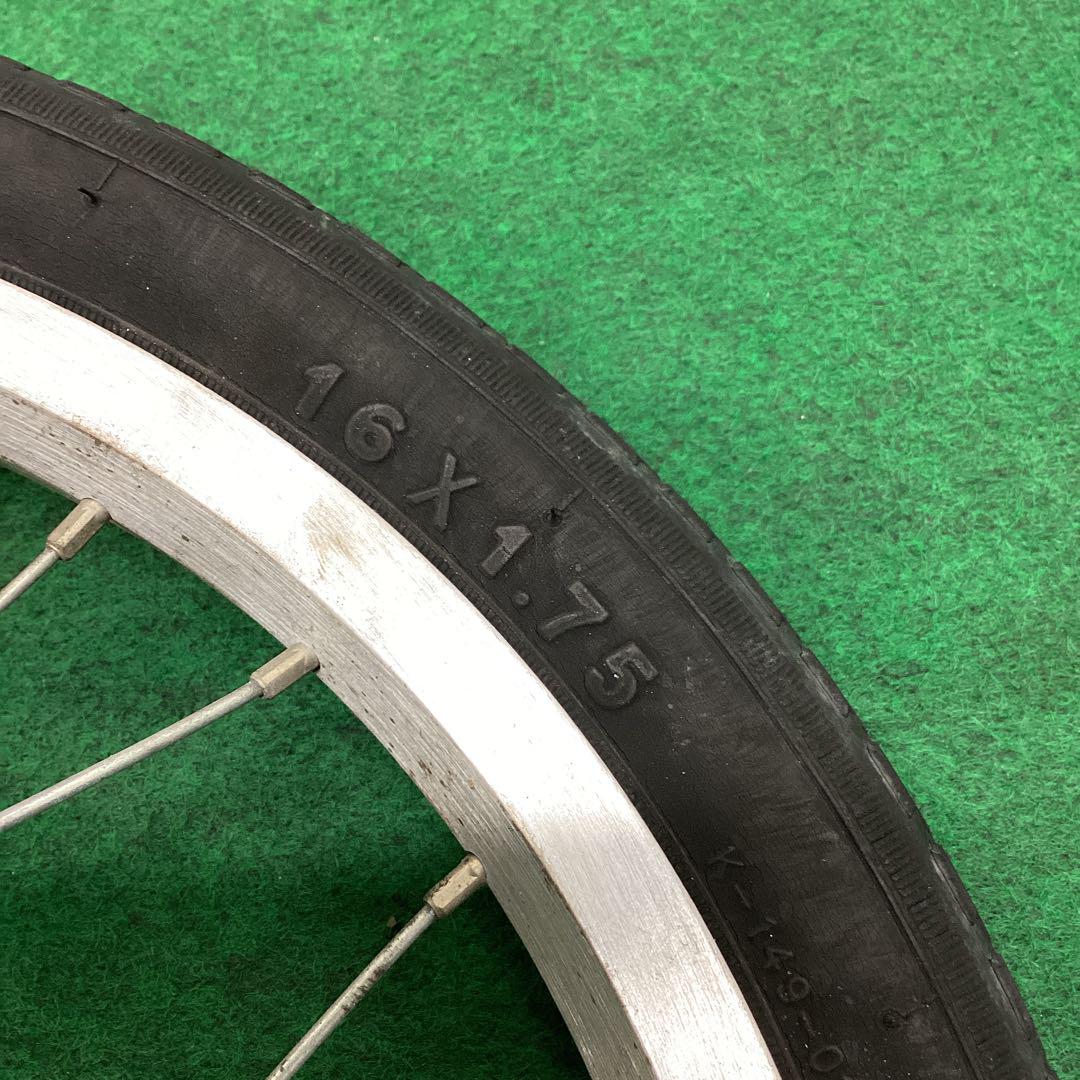 アルミ 内装３段リム　16x1.75 タイヤ付 16t リア 後用 16インチ