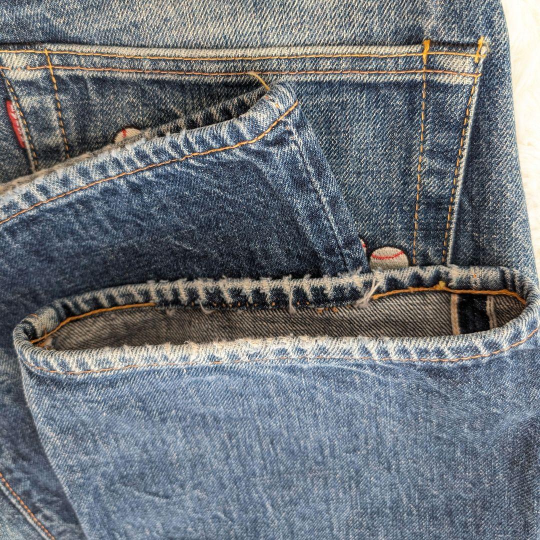 激安超安値 エヴィス W30 野球ボールカモメデニム☆ バッグポケット EVISU パンツ