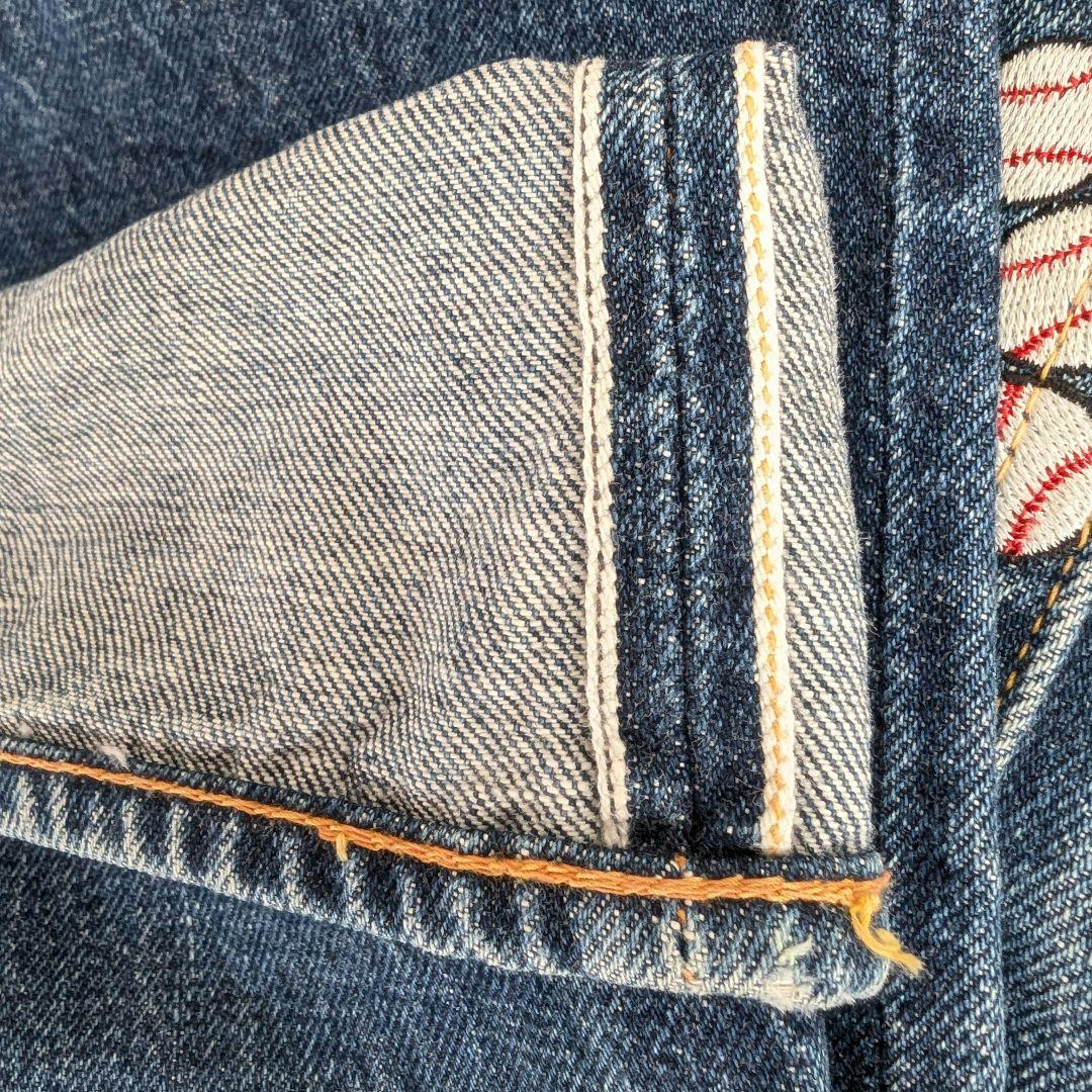 エヴィス EVISU バッグポケット 野球ボールカモメデニム☆ W30