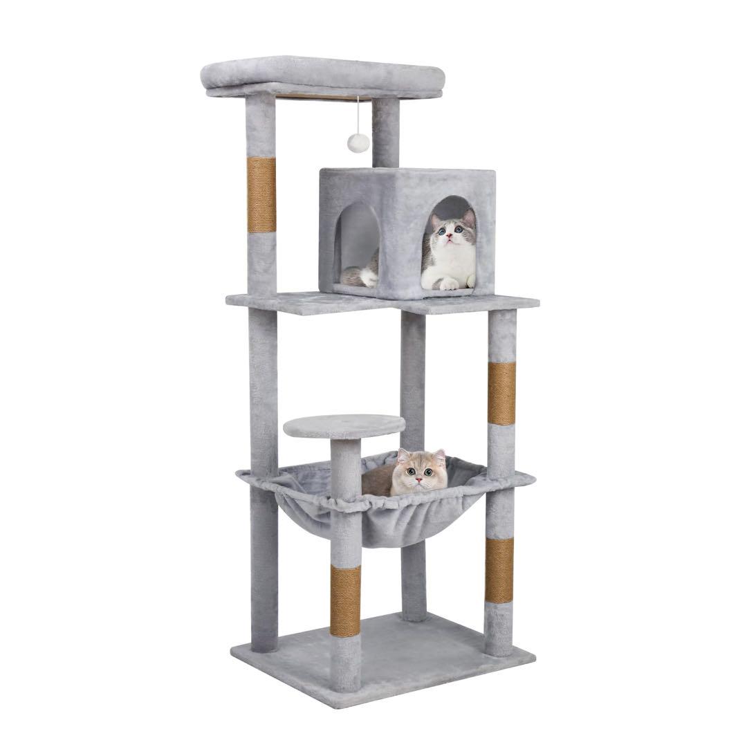 ✨新品✨キャットタワー 猫タワー 据え置き ハンモック キャット