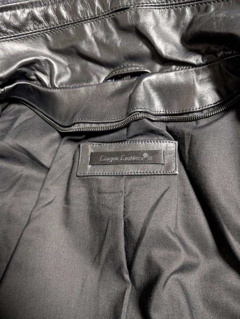 3L ボアハイネックシングルライダースジャケット　Liugoo Leathers