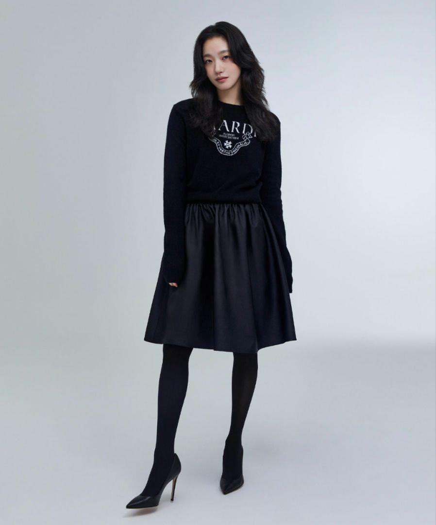 美品 Mardi Mercredi ボリュームスカート ブラック ミディ