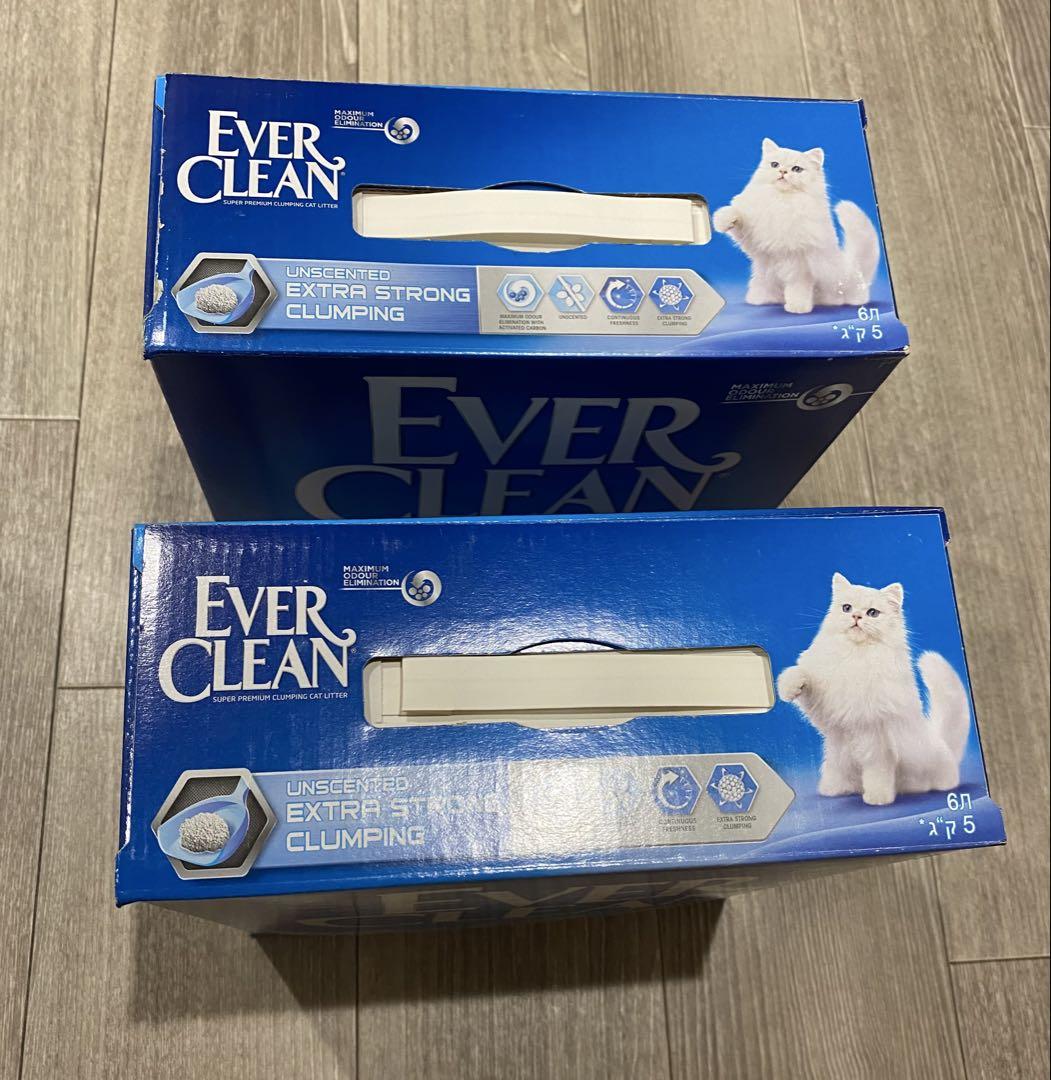 猫砂　EVER CLEAN エバークリーン　無香料　6L 5箱セット Amazon | EVERCLEAN 猫砂 [正規代理店品] 無香タイプ 6L (単品