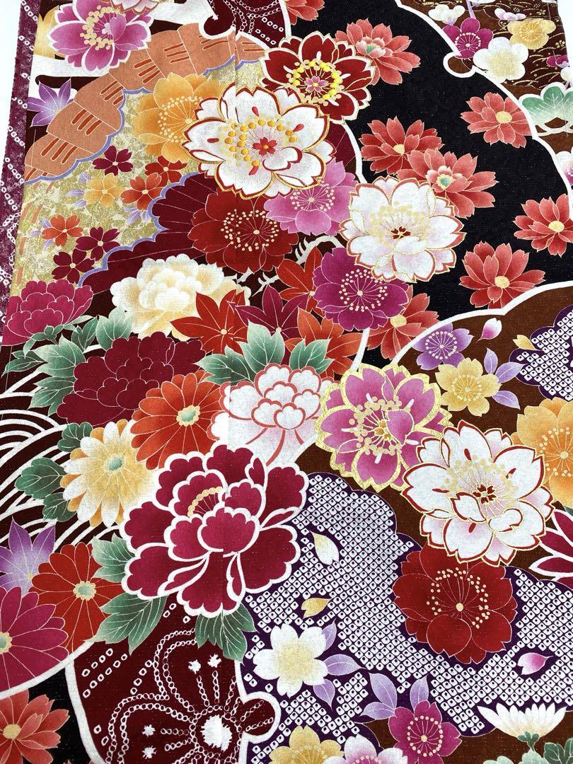 振袖 LeahDizon 仮絵羽 銀通し 刺繍 ストーン 正絹 未仕立て 八掛付 振袖 LeahDizon 仮絵羽 銀通し 刺繍 ストーン 正絹 未仕立て 八掛付