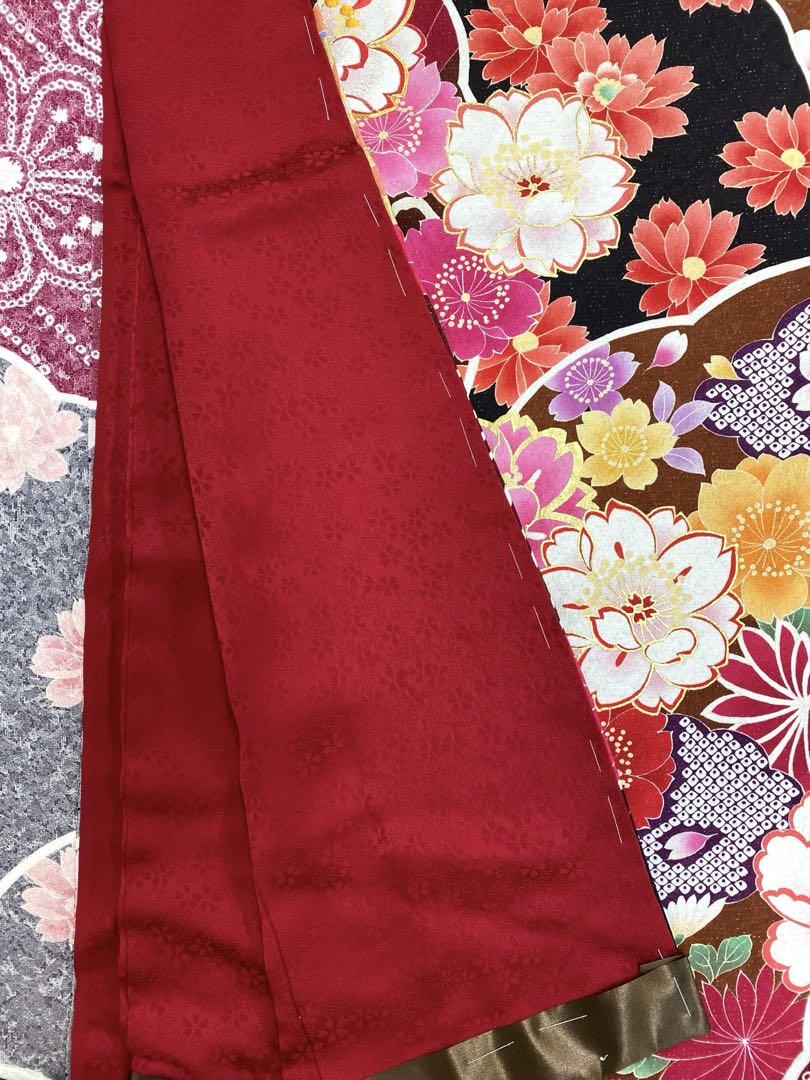 ブランド振袖 仮絵羽 京友禅 刺繍 金駒 金彩 銀通し 正絹 未