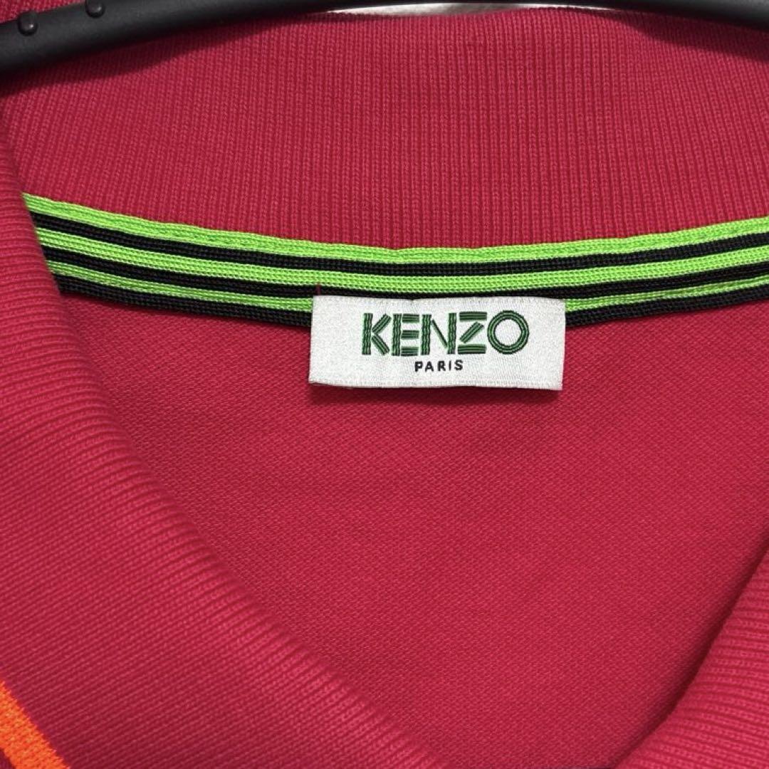 KENZO 赤 ポロシャツ 虎刺繍 Mサイズ相当 - メルカリ
