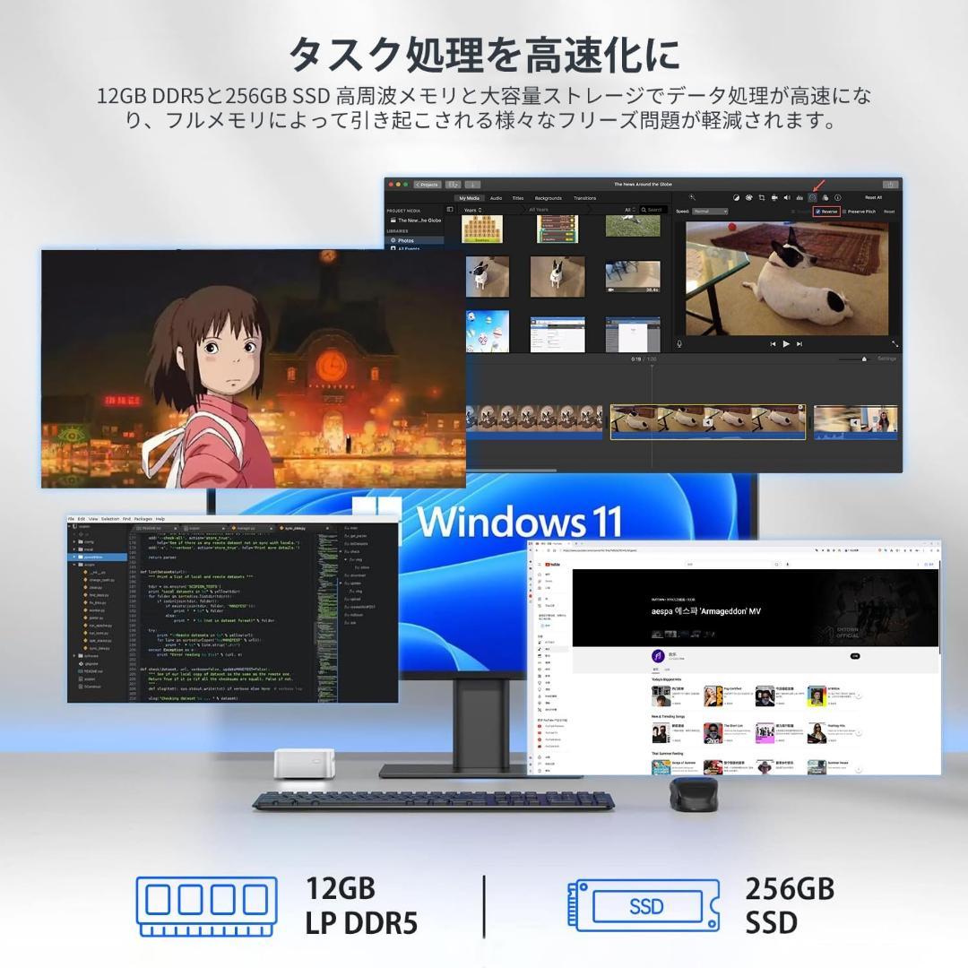 ⭐️未開封⭐️ ミニpc n100 mini pc サクサク動作 最大3.4GHz