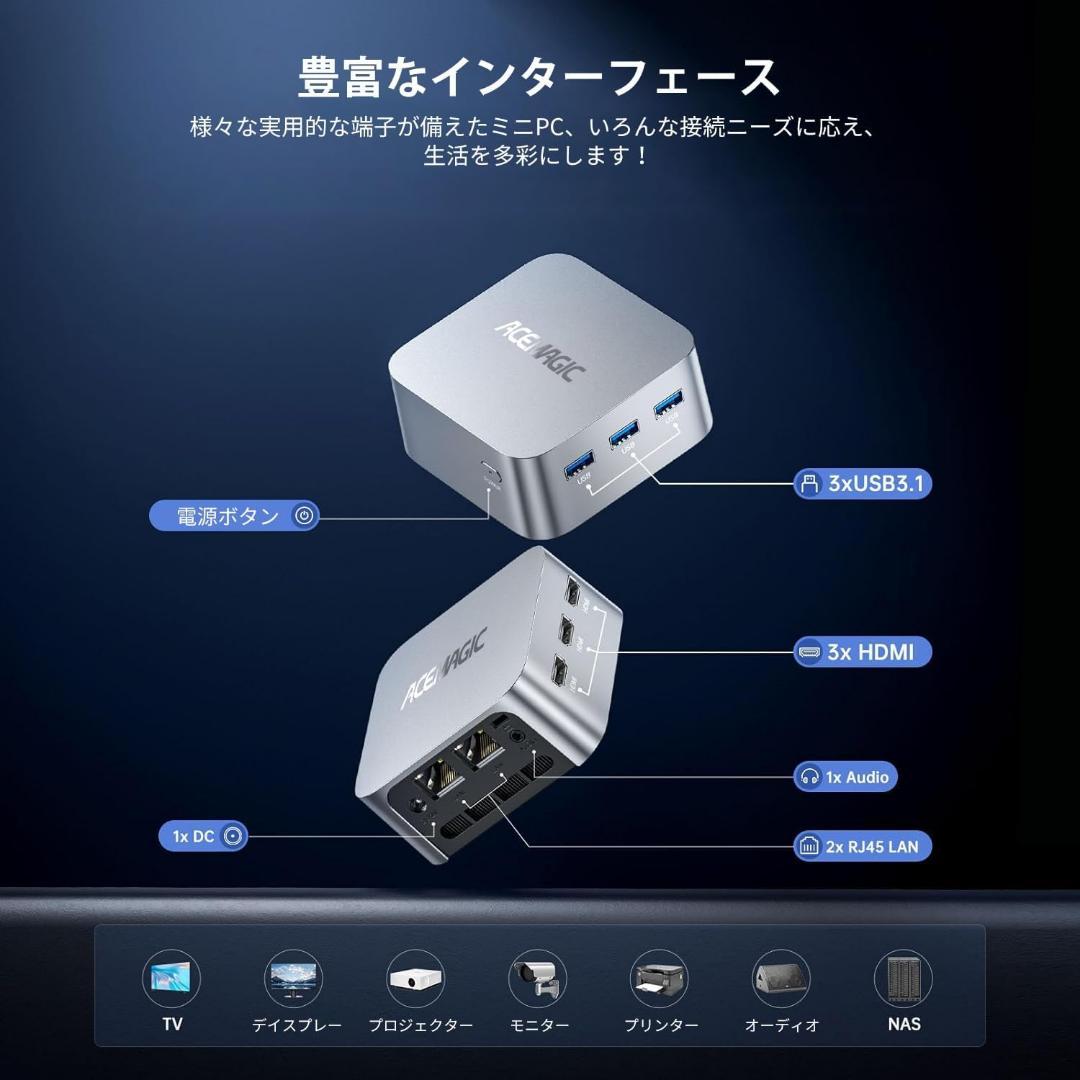 ⭐️未開封⭐️ ミニpc n100 mini pc サクサク動作 最大3.4GHz