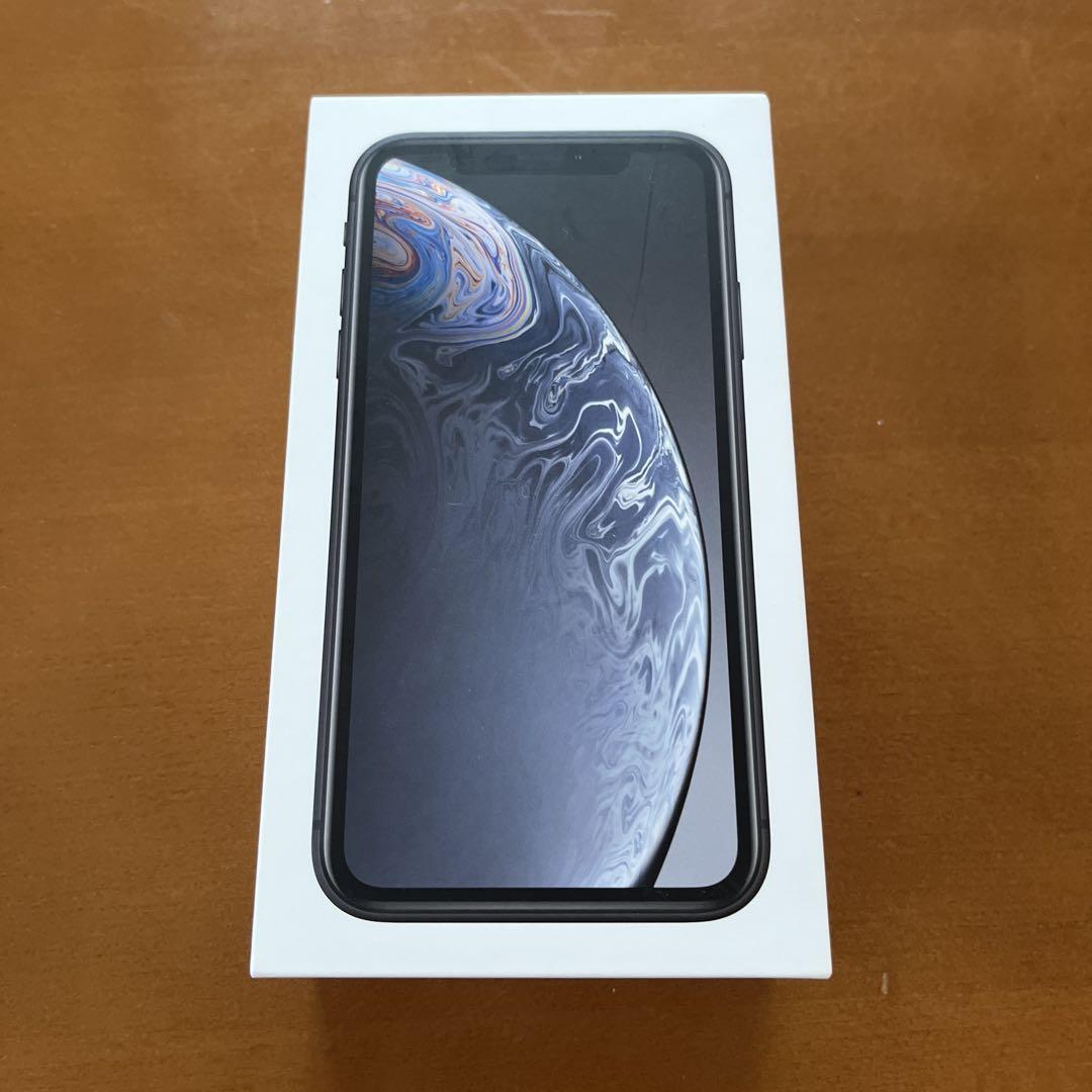Apple iPhone XR ブラック 本体　ひび割れあり iPhone XR 64 GB simフリー ひび割れ、傷有り スマートフォン本体