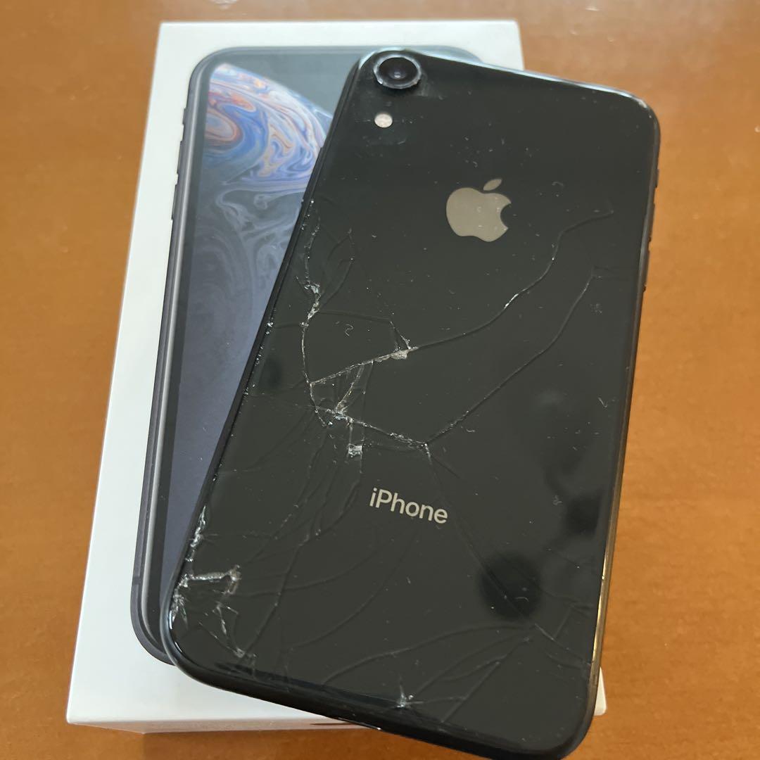 iPhone XR 64 GB simフリー ひび割れ、傷有り スマートフォン本体