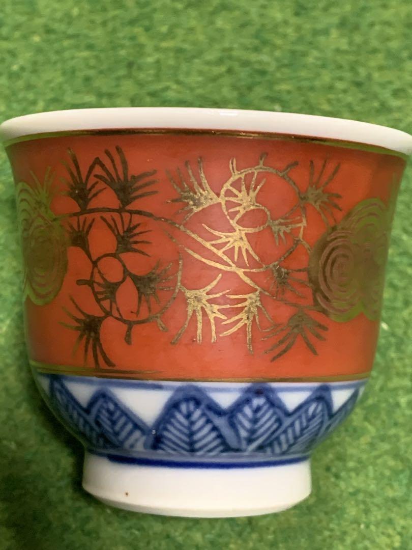 煎茶道具　茶盌　金襴　14客