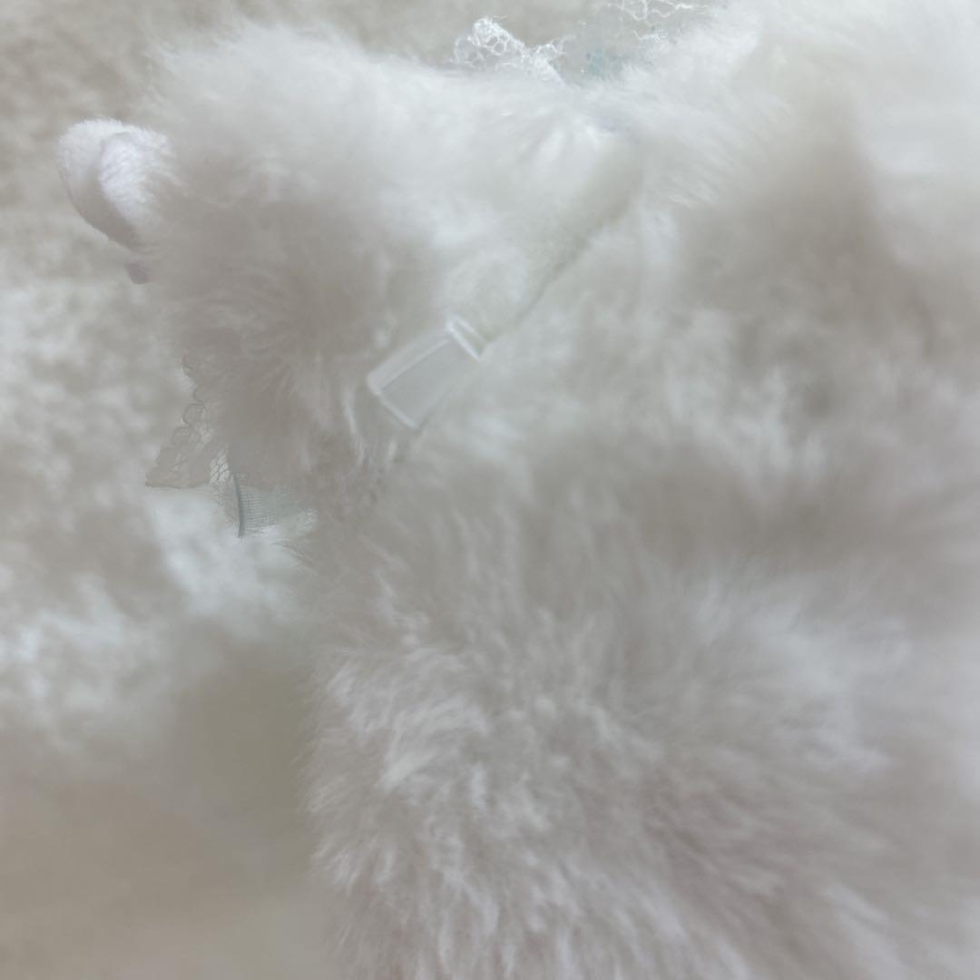 即納】 16cm おすわりぬい服 着ぐるみ 白 水色 猫耳 - メルカリ