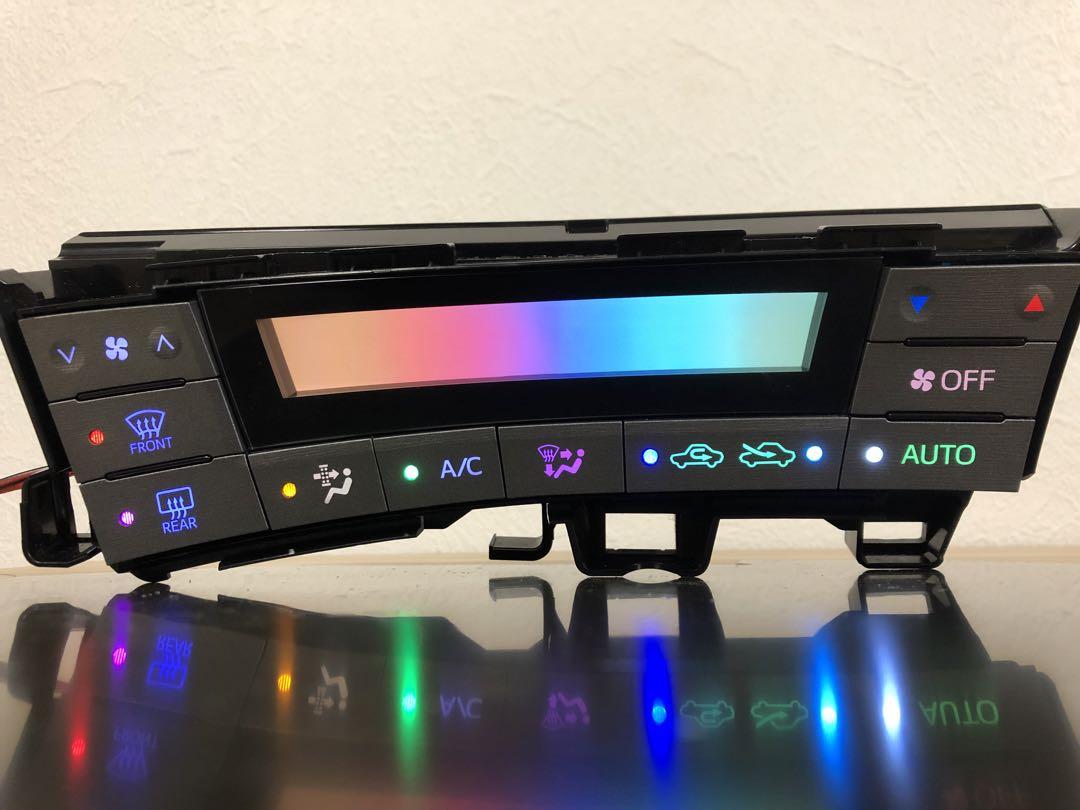 自動色変化仕様】ZVW30 プリウス 後期 エアコンパネル LED打ち