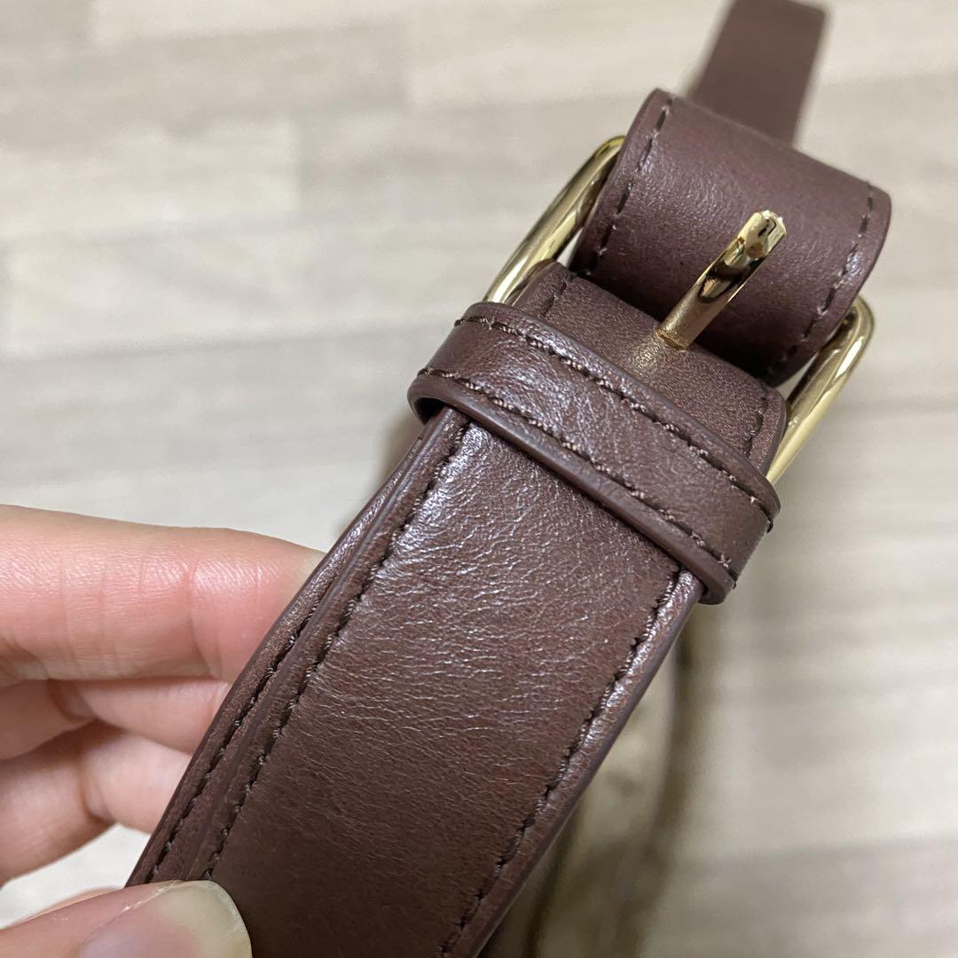 ラシット ショルダーバッグ 美品　ベージュ　ブラウン