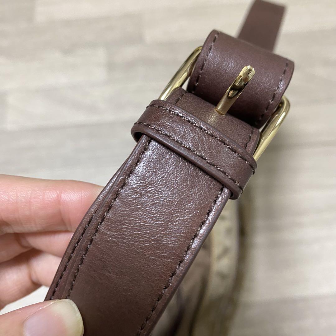 ラシット ショルダーバッグ 美品　ベージュ　ブラウン