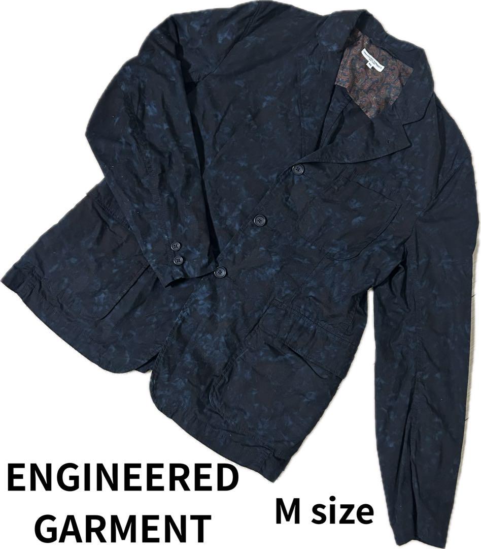 【希少品】ENGINEERED GARMENT 柄シャツ　ネイビー　M 総柄