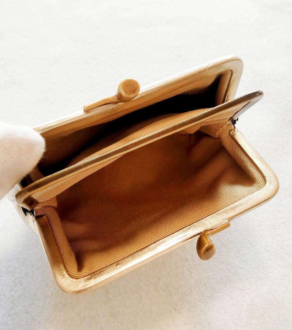 【新品】イルビゾンテ がま口 コインケース プラチナゴールド