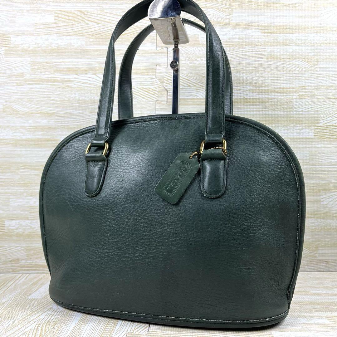 【ギフト】 希少✨ OLD COACH オールドコーチ 9958ハンドバッグ グリーン 緑 バッグ