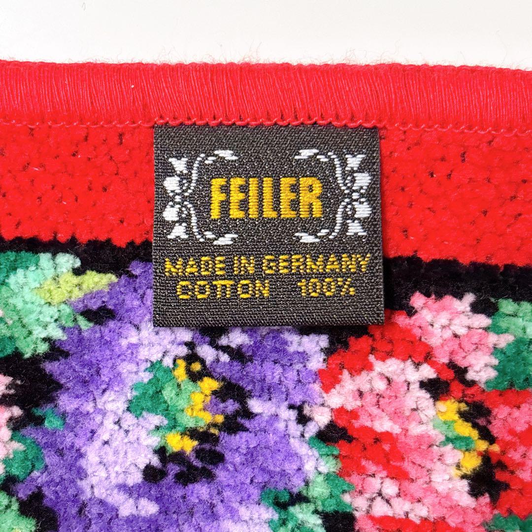 新品未使用】FEILER フェイラー 花柄 赤 タオル ハンカチ - メルカリ