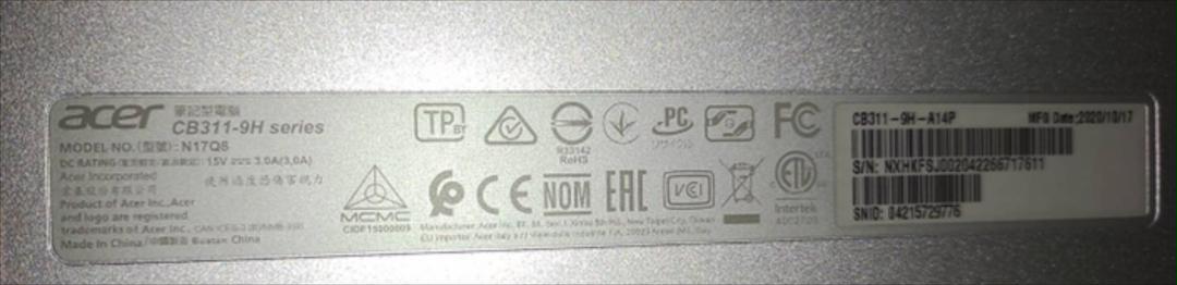 人気本物保証 Acer Chromebook CB311 TWBU1-m32163401285 得価新品