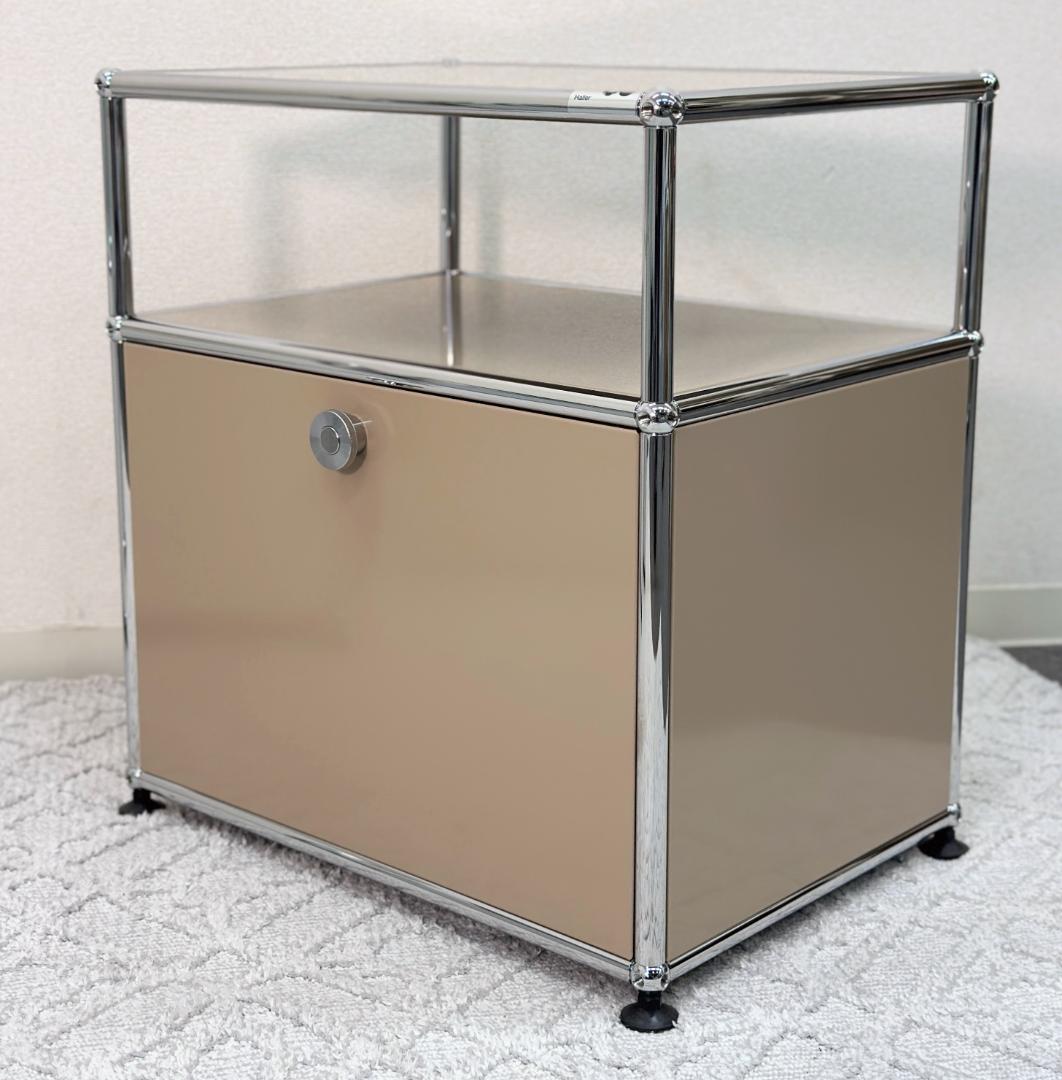 USM ハラー　ローボード　ベッドサイドボード　ベージュ　未使用品 美品□USMハラー□ローボード キャビネット 1列2段 ベージュ
