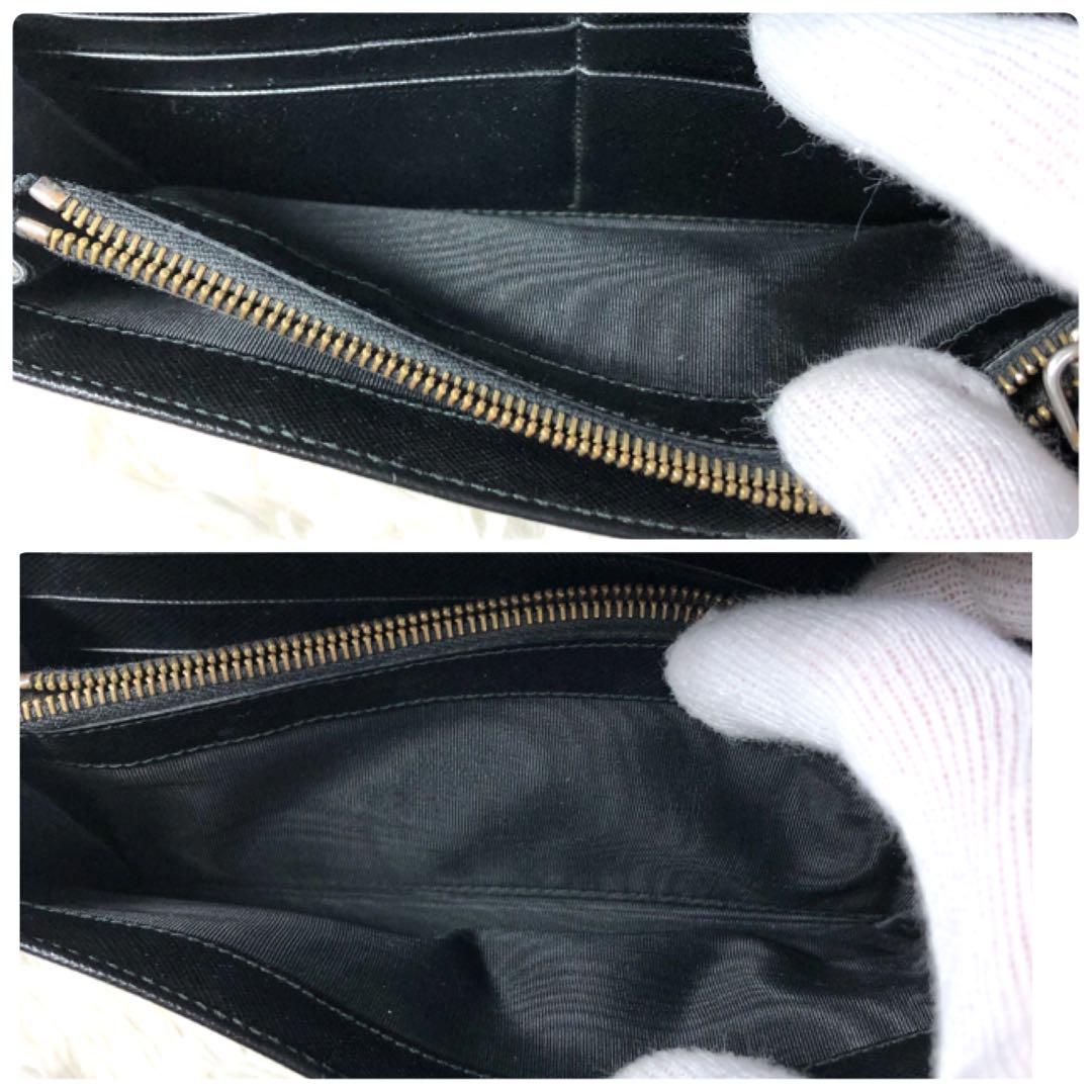 【PRADA✨】ブラック フラップ長財布 サフィアーノレザー ゴールドロゴ