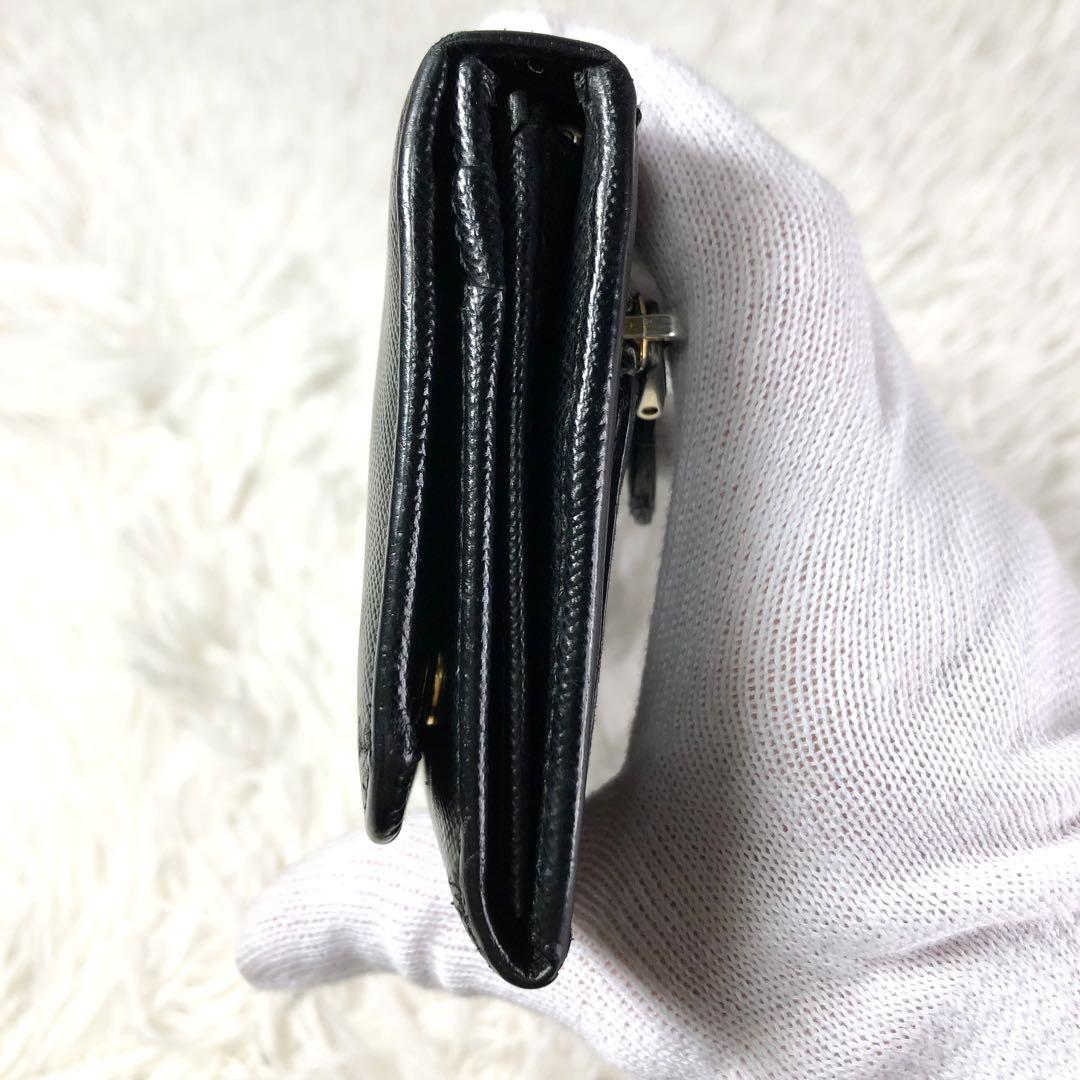 【PRADA✨】ブラック フラップ長財布 サフィアーノレザー ゴールドロゴ